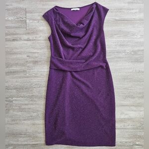 Chic Purple Midi Dress